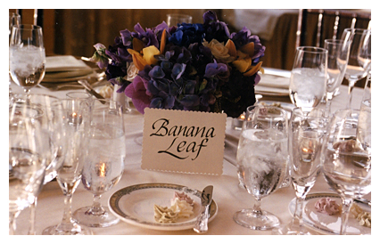 table setting with table name card