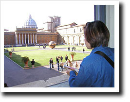 courtyard inside the Vatican Museum