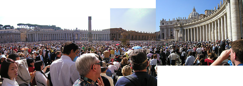 The crowd at St. Peter's Square